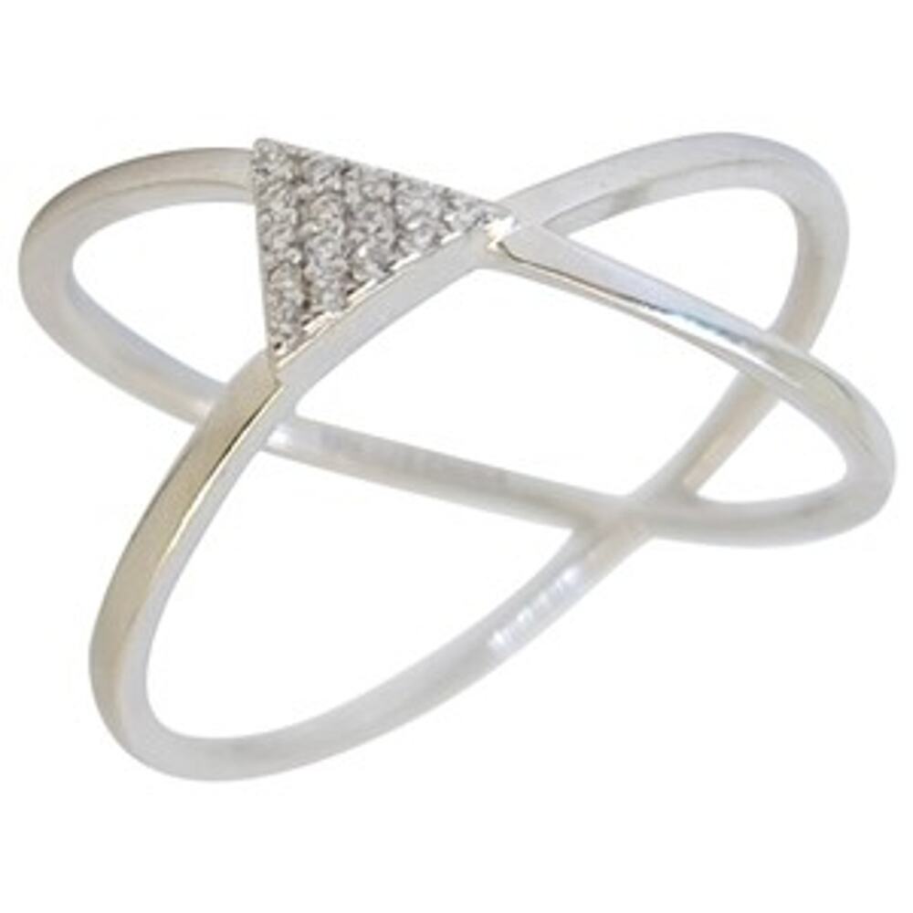 .20ctw Round Diamond Simulant Micro Pave Platinum on Silver Unity Ring